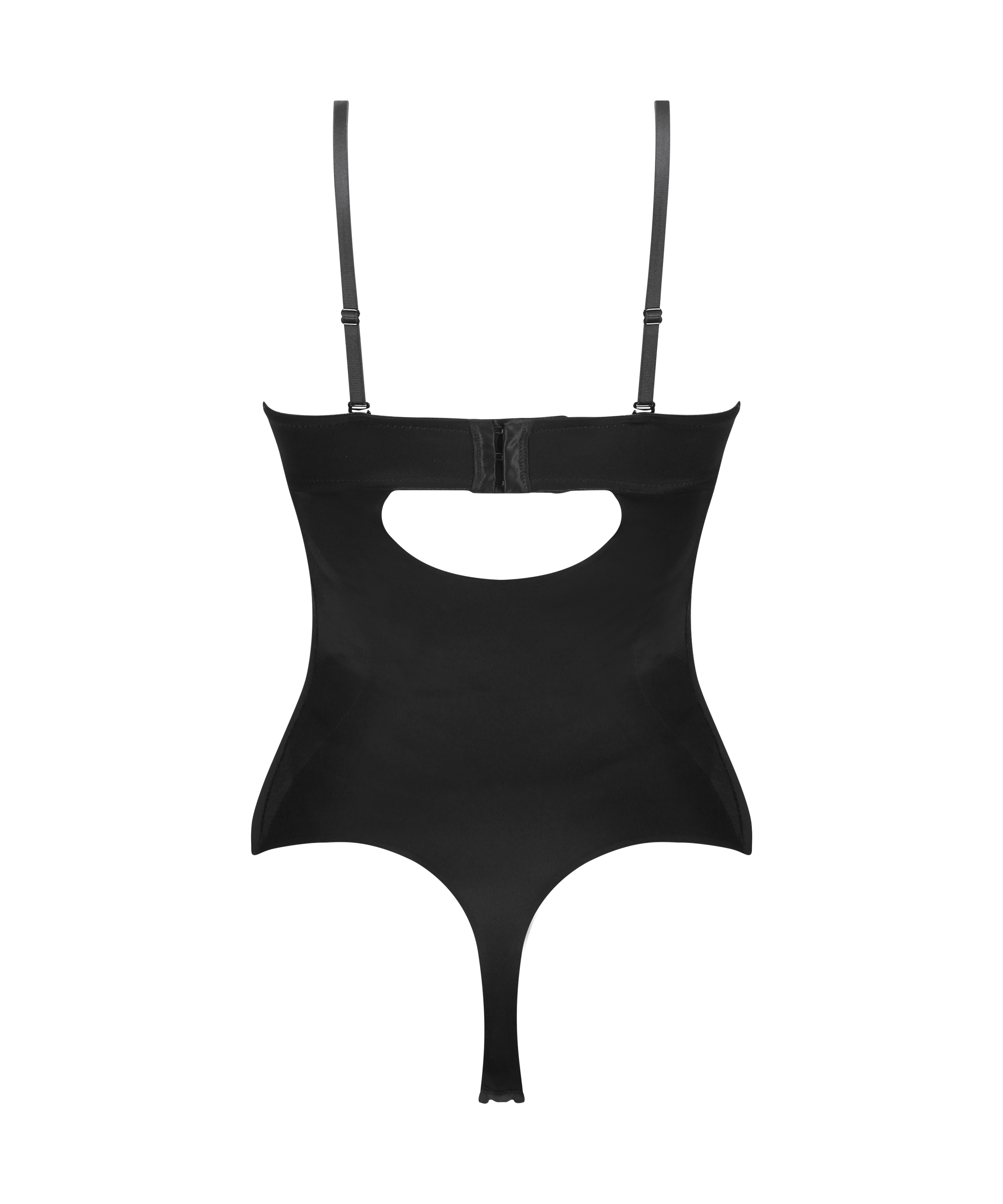 Corrigerende body met voorgevormde cups, Zwart, main