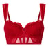 Voorgevormde longline beugel bh Whitney, Rood