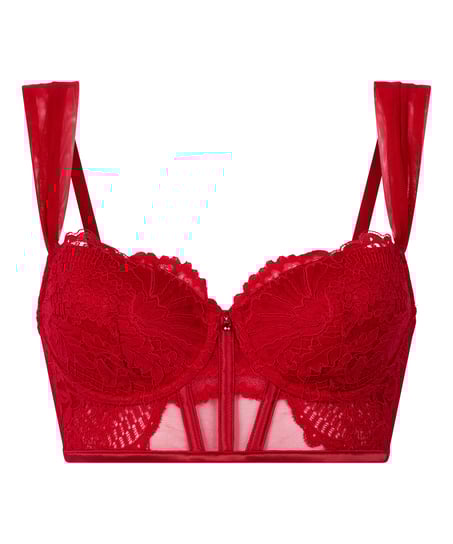 Voorgevormde longline beugel bh Whitney, Rood