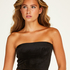 Bandeau top Velours, Zwart