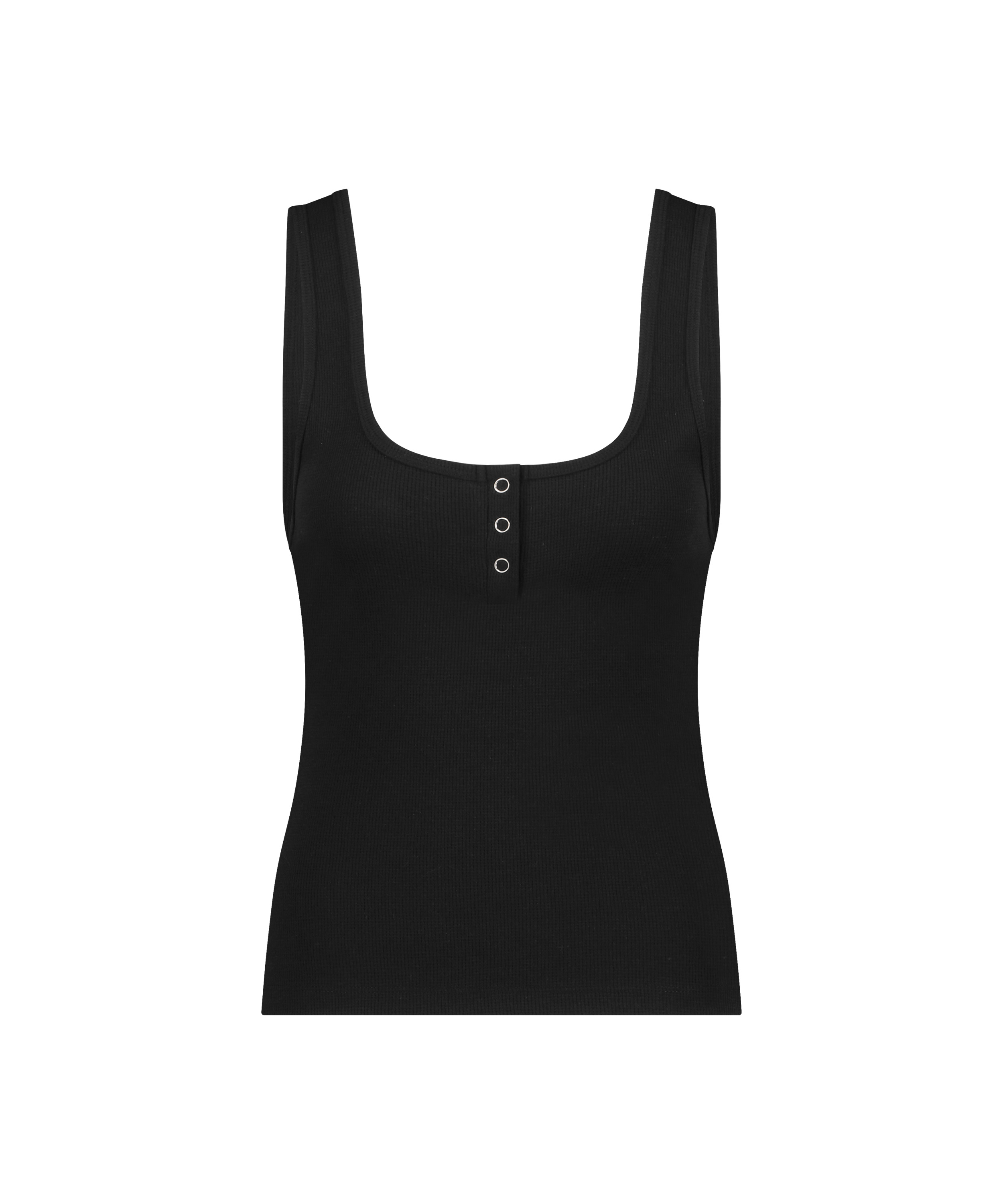 Haut gaufr&eacute; &agrave; manches courtes, Noir, main