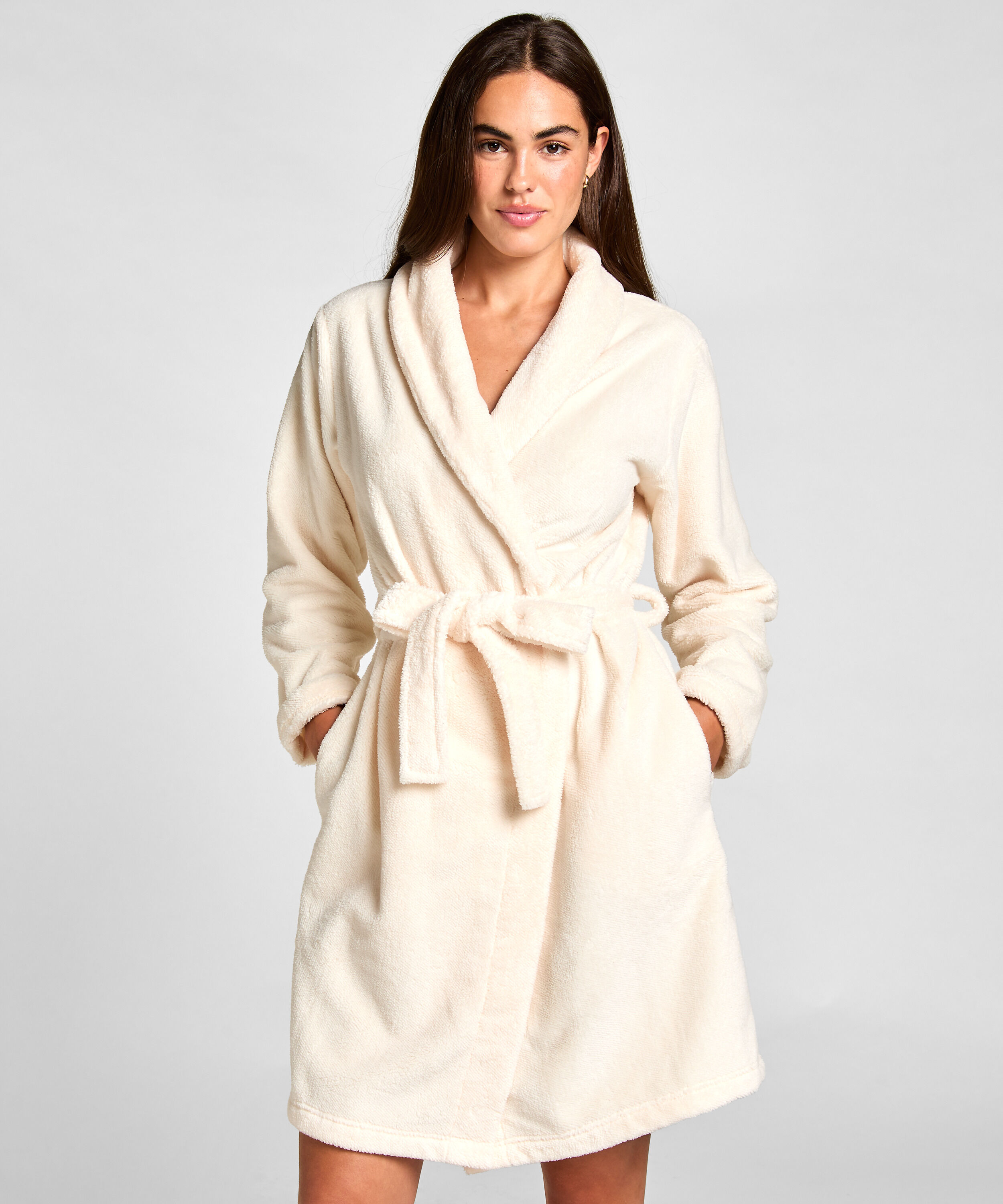 Badjas Fleece, Wit