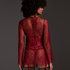 Top Allover Lace, Rood
