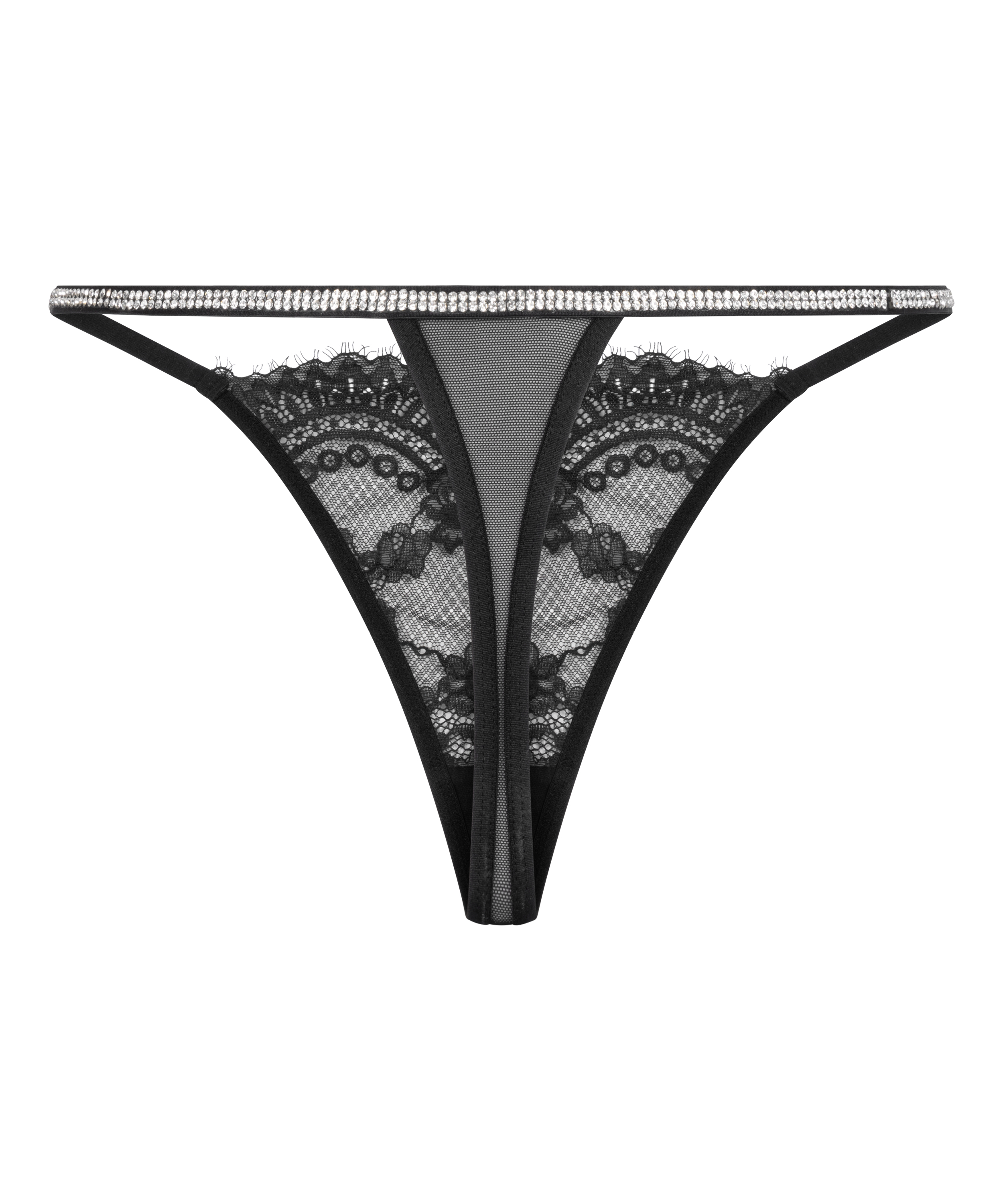 String jambes hautes Odette, Noir, main