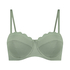 Voorgevormde beugel bikinitop Scallop Cup E +, Groen