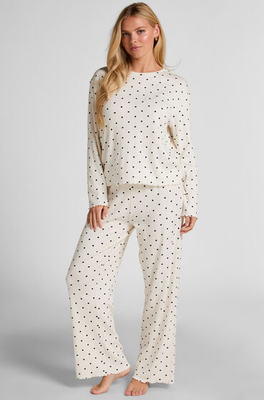 Hunkemöller Pyjamabroek Loose Pointelle Wit