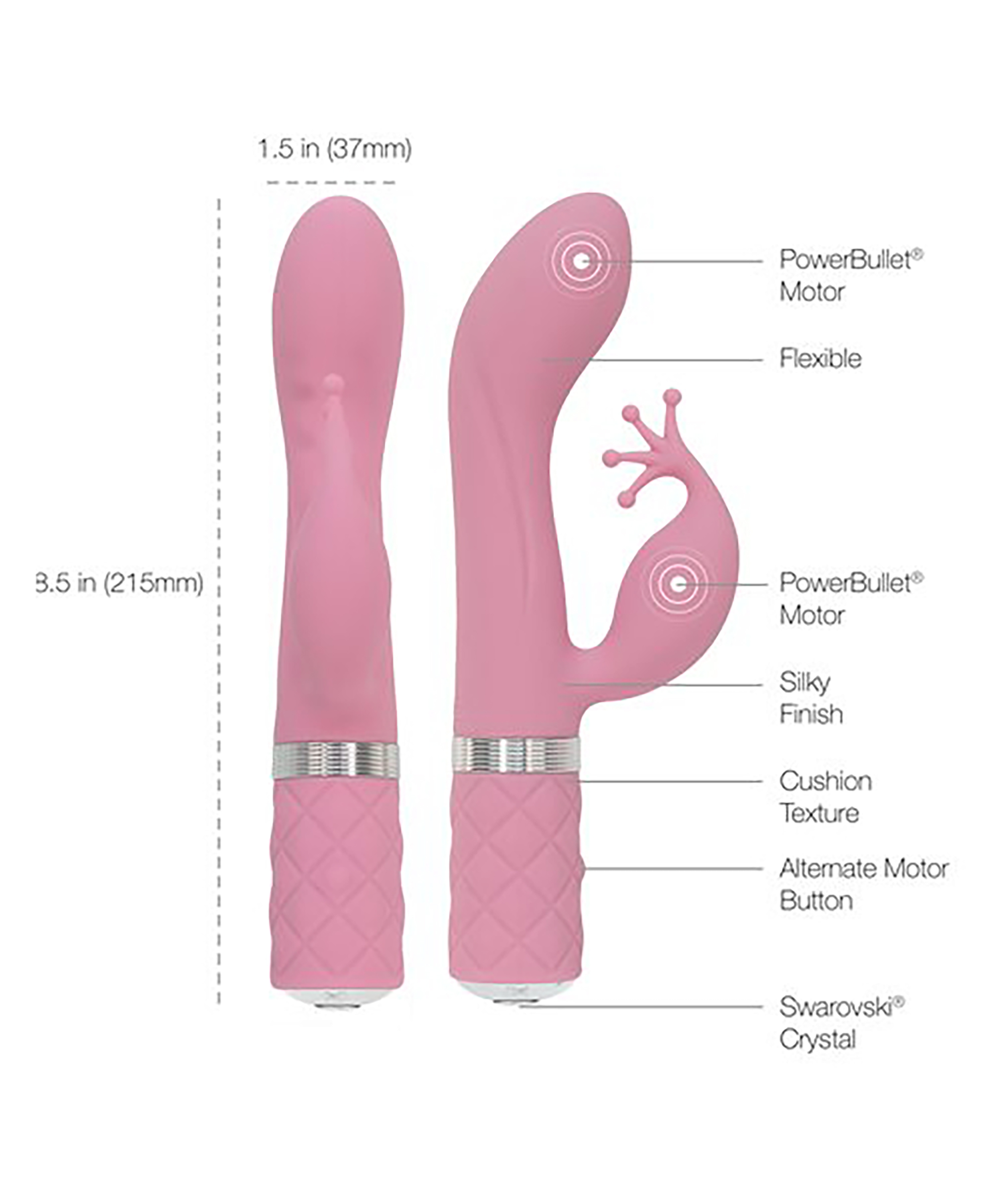 Kinky Rabbit & G-Spot Vibrator, Roze, main