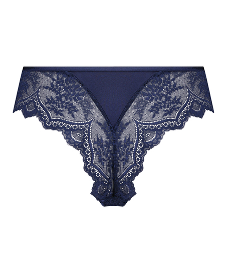 Slip br&eacute;silien &eacute;chancr&eacute; Heira, Bleu