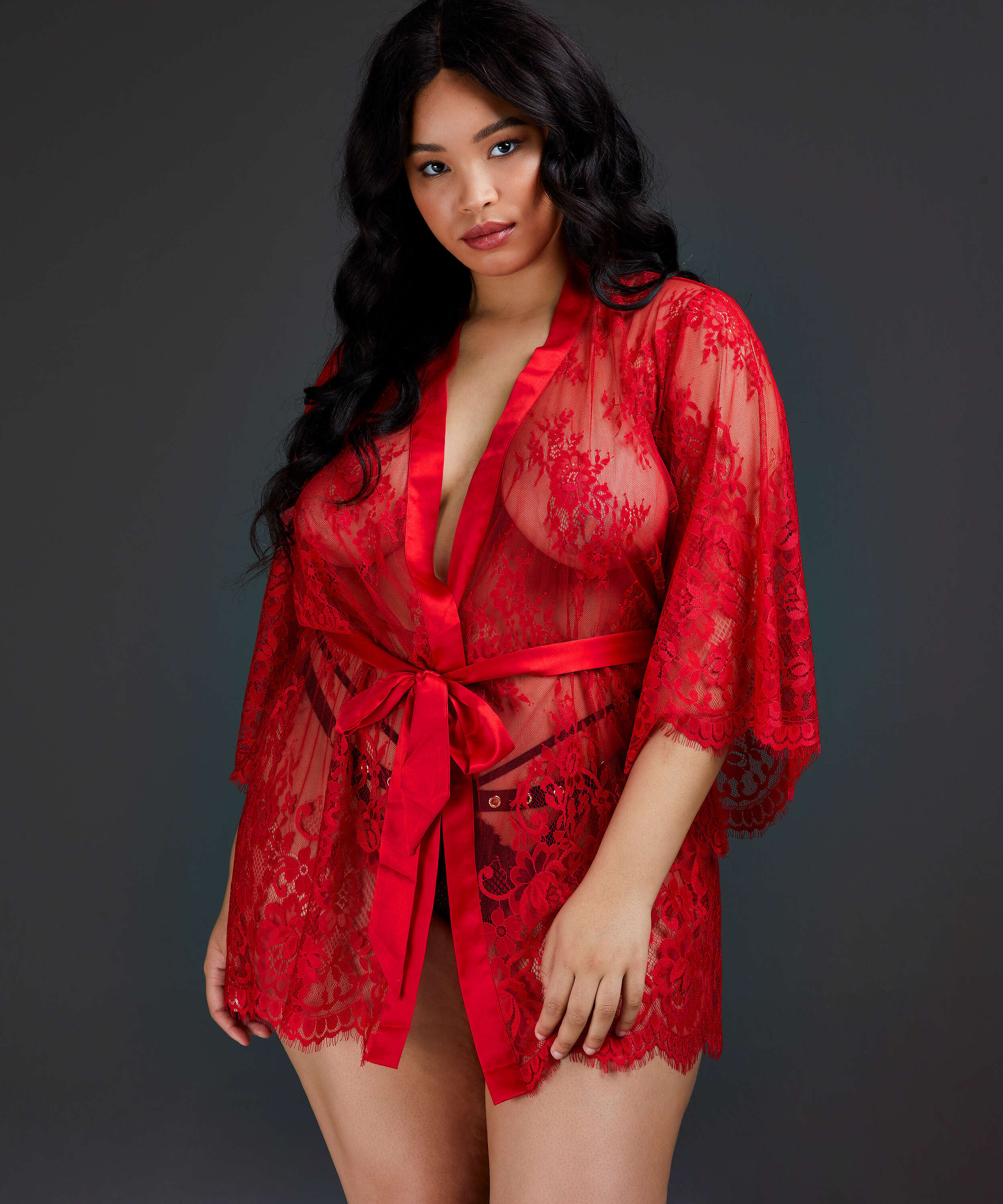 Kimono Lace Isabelle, Rood, main