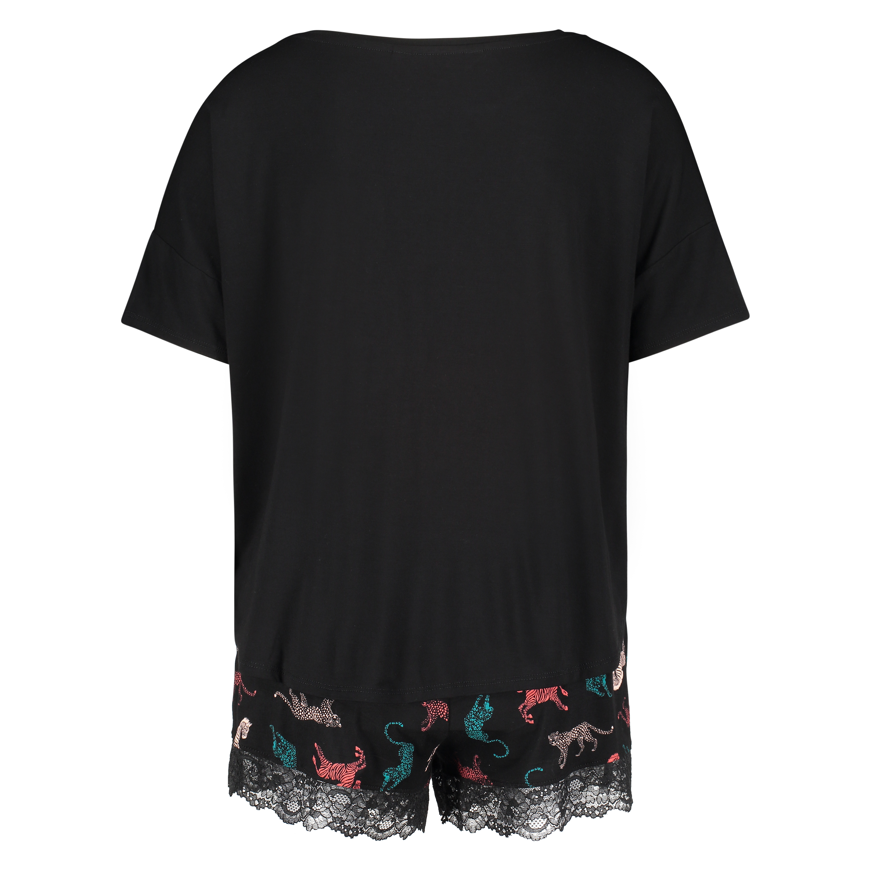 Ensemble de pyjama court, Noir, main