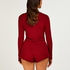 Jumpsuit Rib, Rood