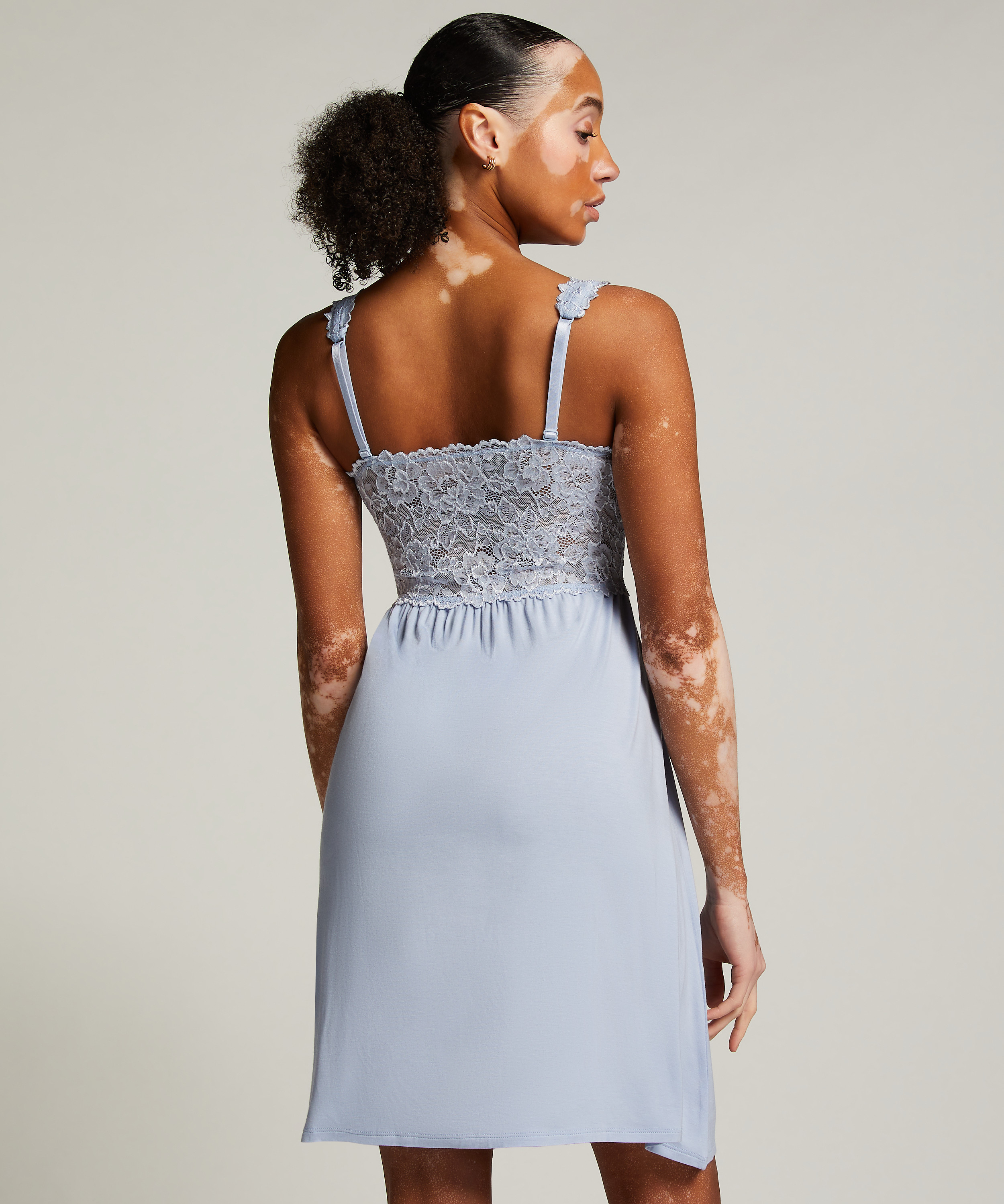 Slipdress Nora Lace, Blauw, main