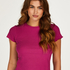 Shirt met korte mouwen Rib, Roze