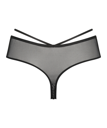 Tanga taille haute Blaise, Noir