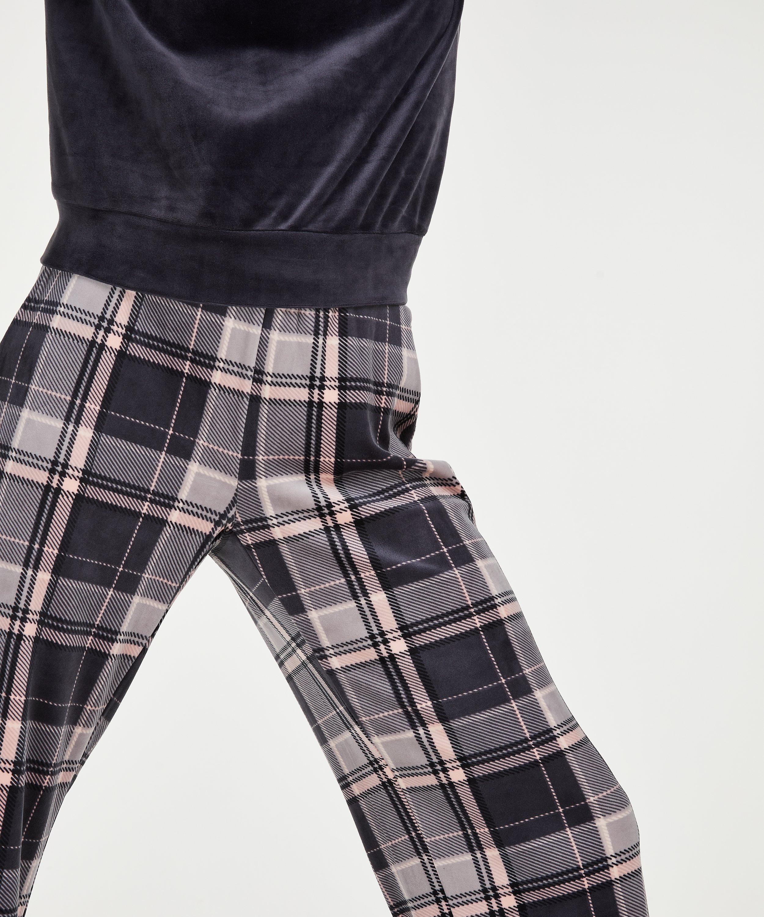 Velours pyjamaset, Grijs, main