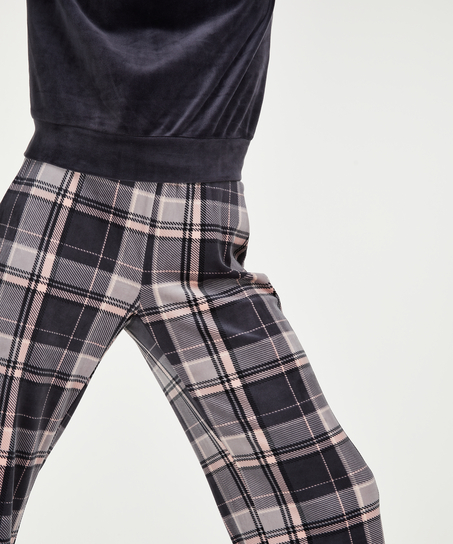 Velours pyjamaset, Grijs