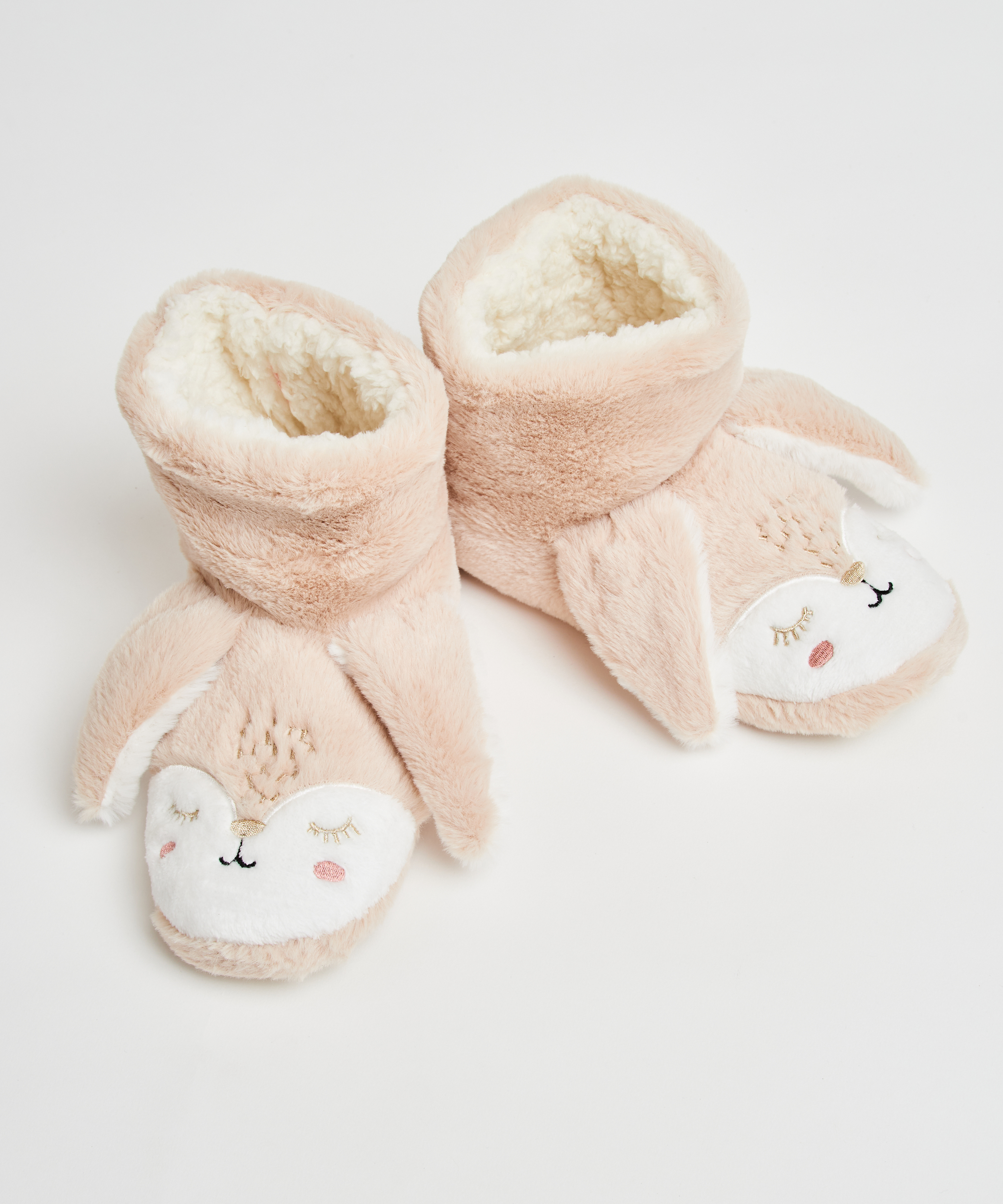 Chaussons Lapin, Beige, main