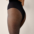 Collants en argent lurex, Noir