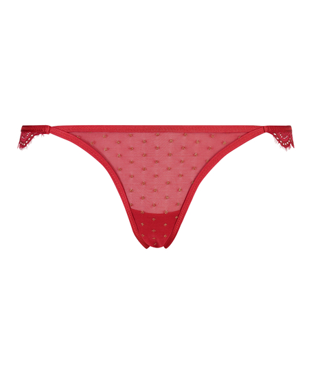 Mini slip br&eacute;silien Dotty, Rouge