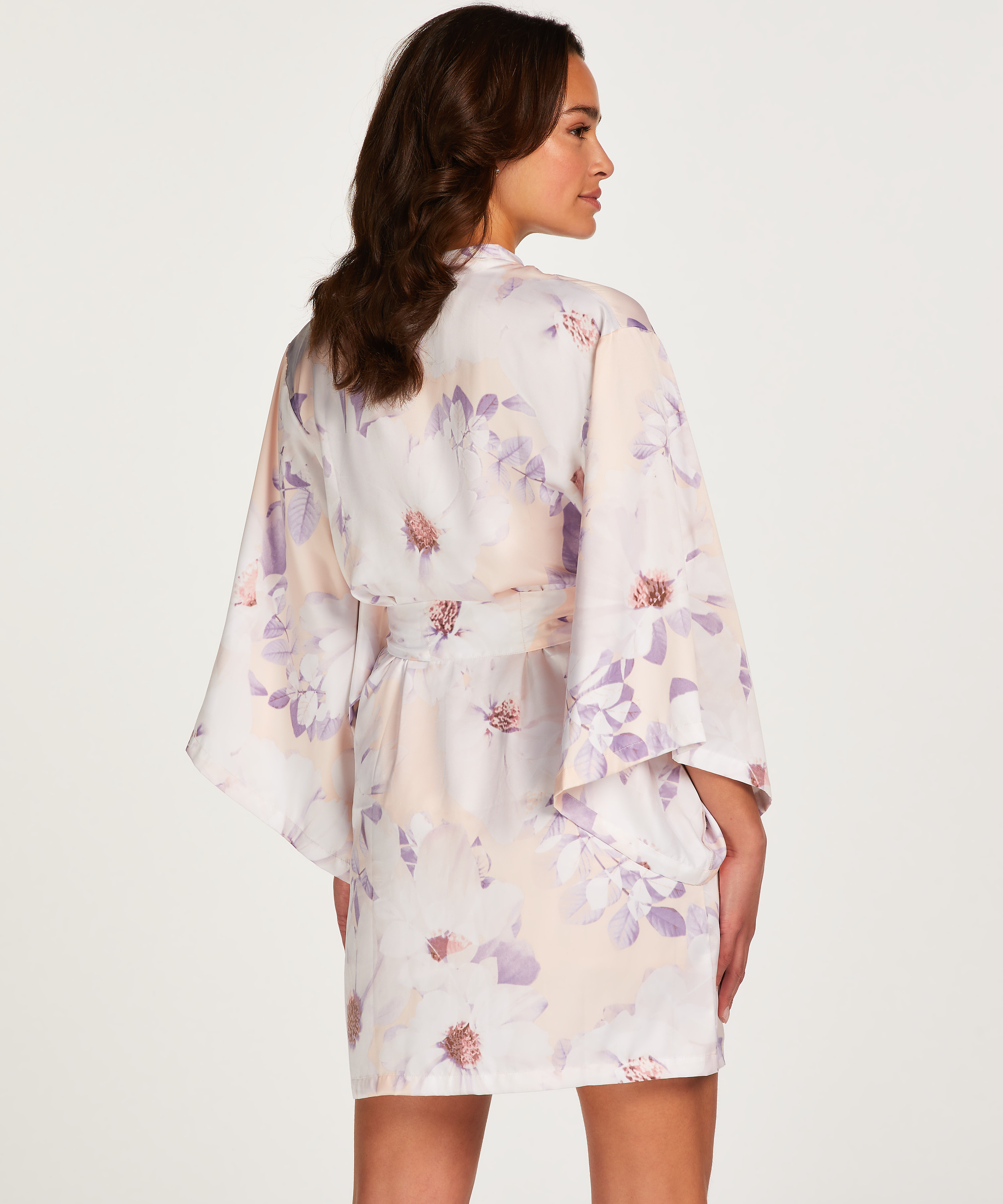 Kimono satin, Roze, main