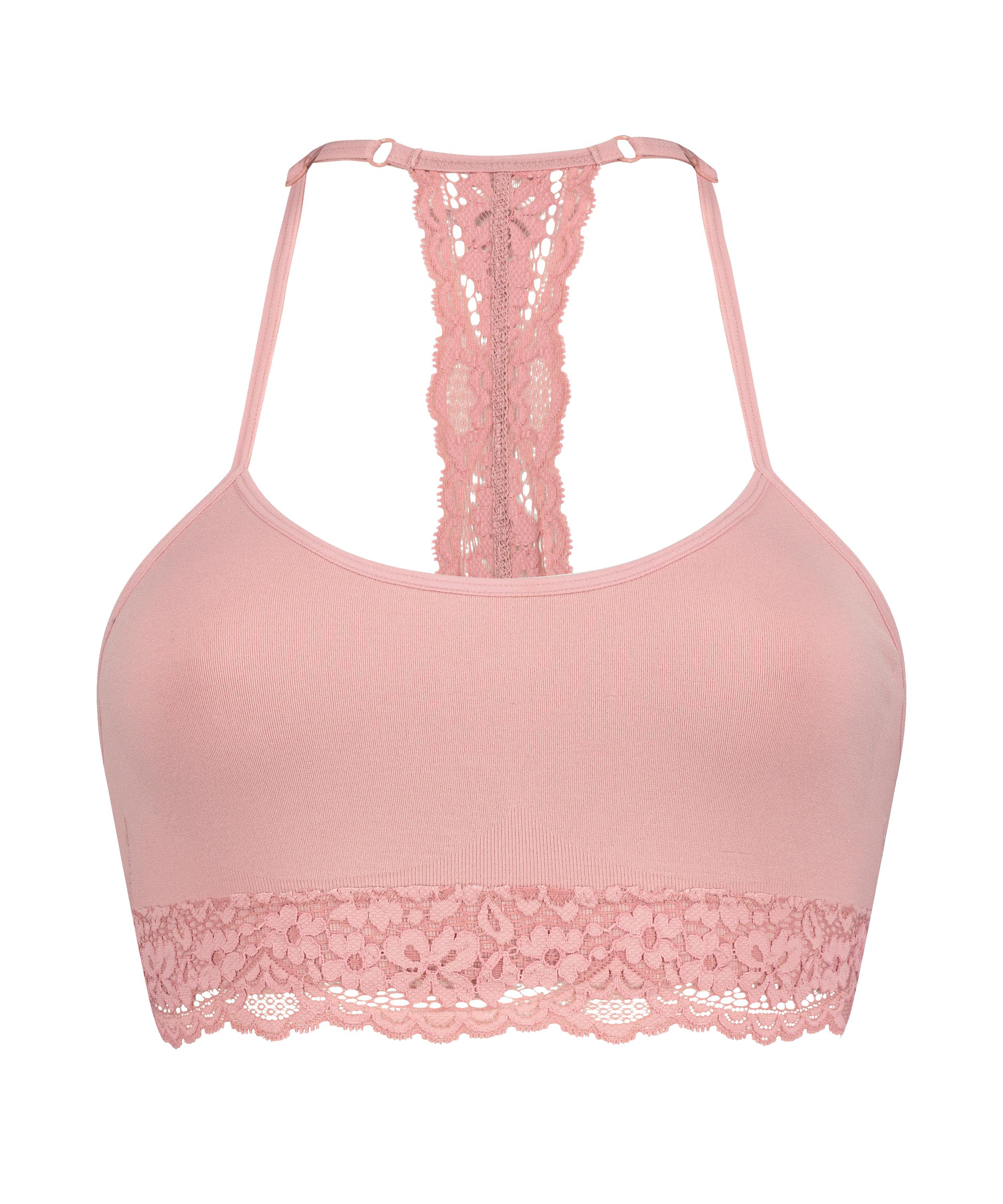 Seamless bralette Marine, Roze, main