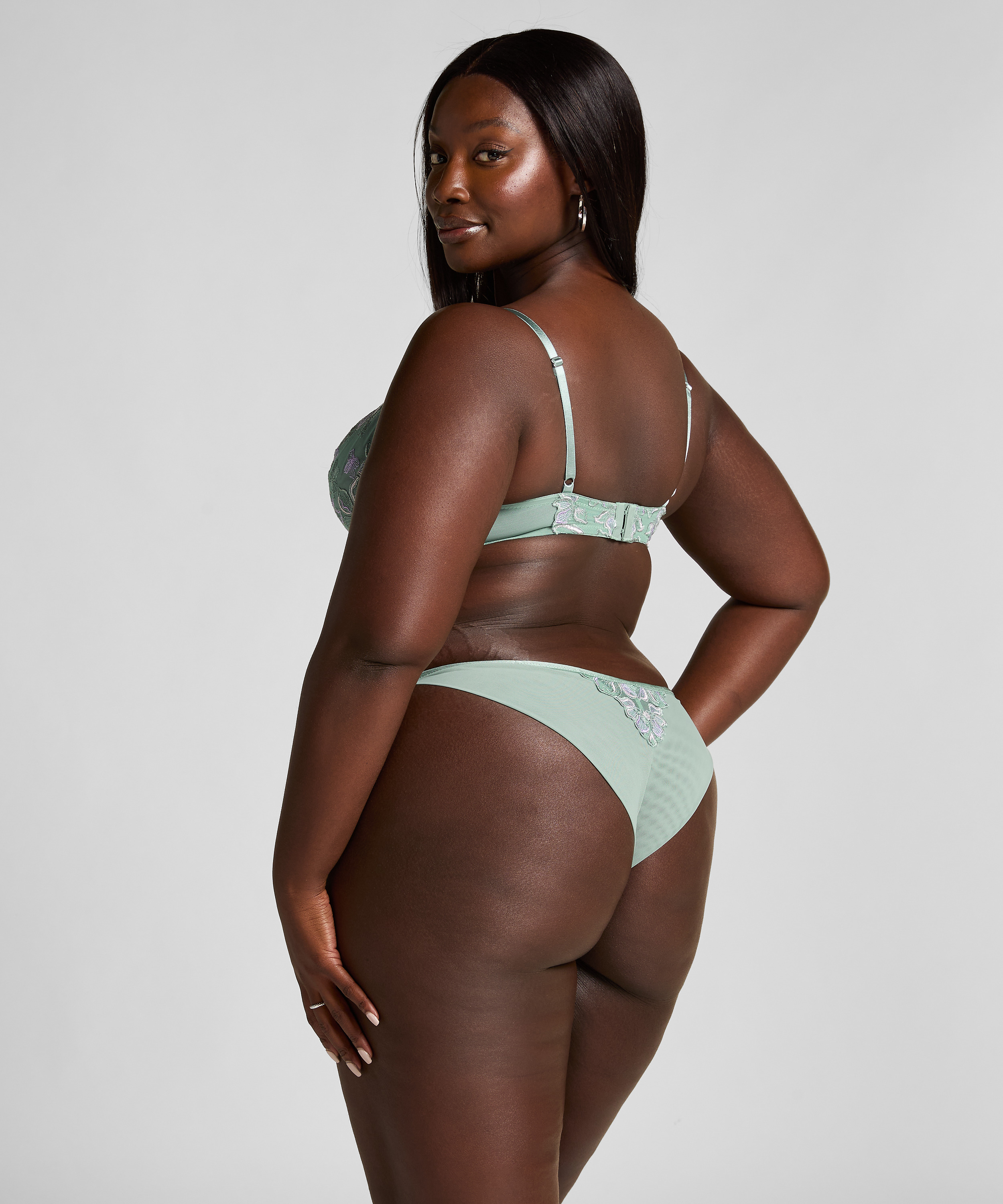 Soutien-gorge &agrave; armatures non rembourr&eacute; Lauren, Vert, main