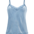 Cami top Velours Lace, Blauw