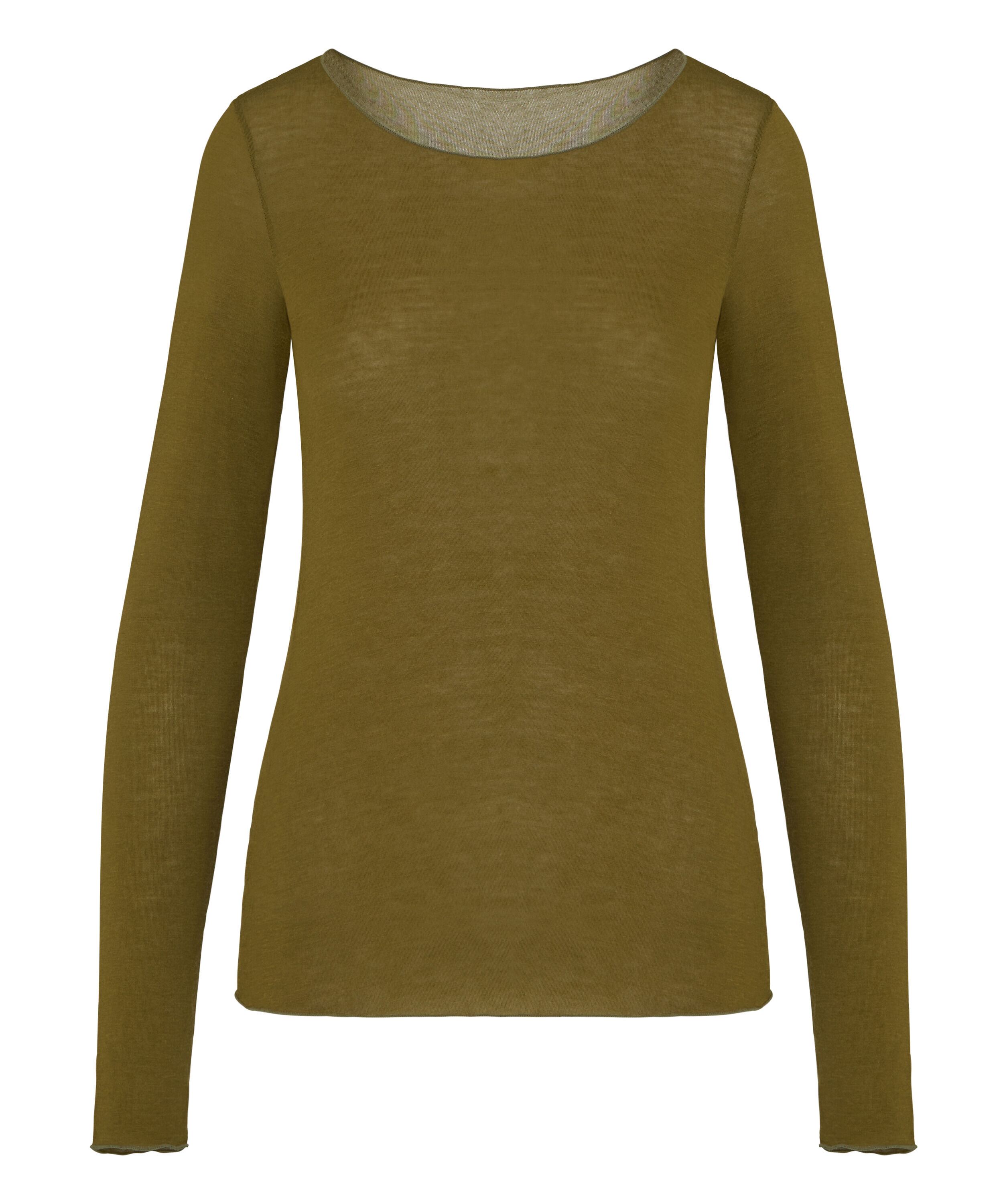 Haut avec cachemire à col bateau super soft, Vert Haut avec cachemire à col bateau super soft, Vert