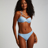 Voorgevormde beugel bikinitop Scallop, Blauw