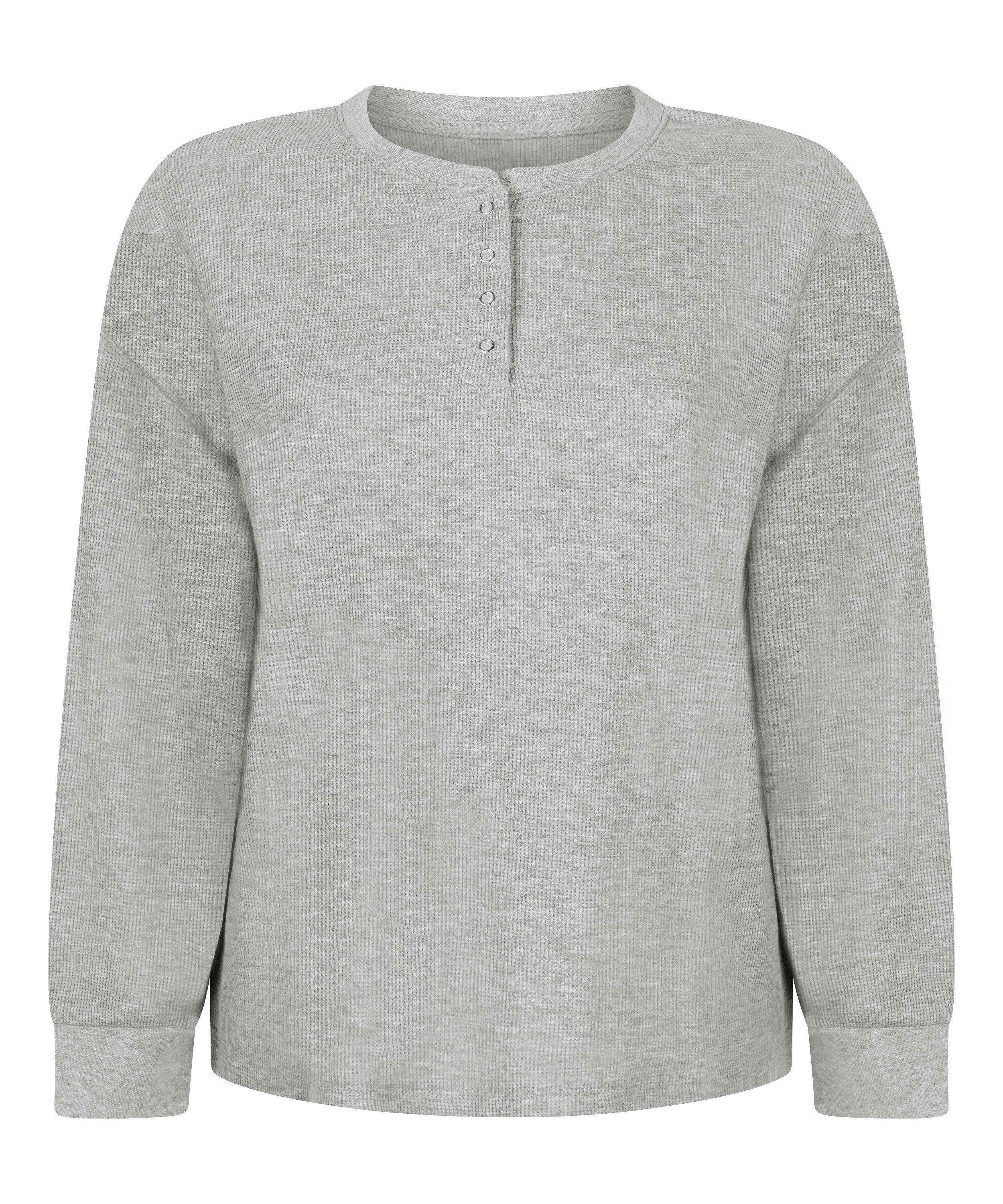 Haut gaufre Henley, Gris