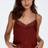 Cami top Satin Lace, Rood