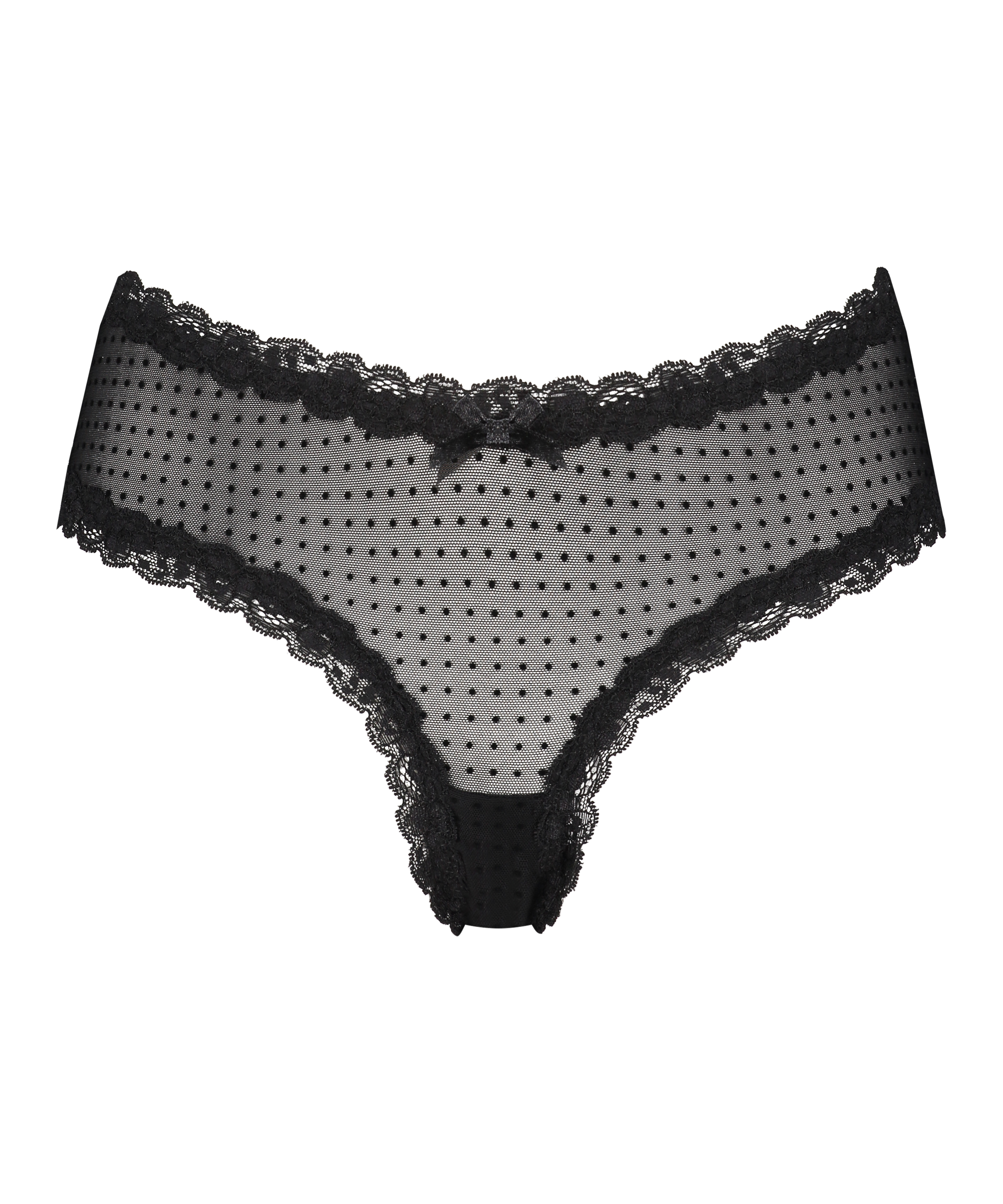 Slip br&eacute;silien V-shape mesh, Noir, main