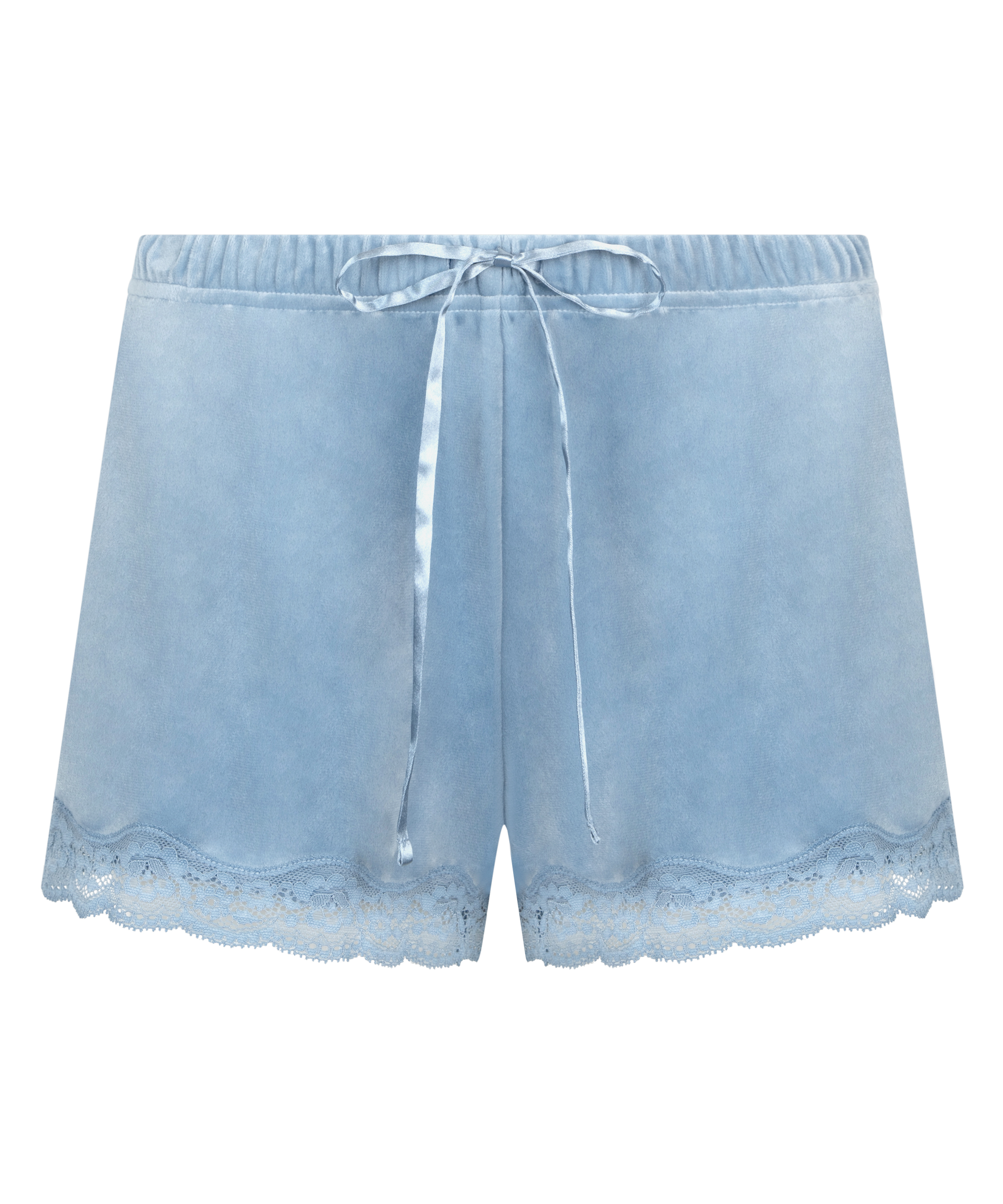 Shorts Velours Lace, Blauw, main