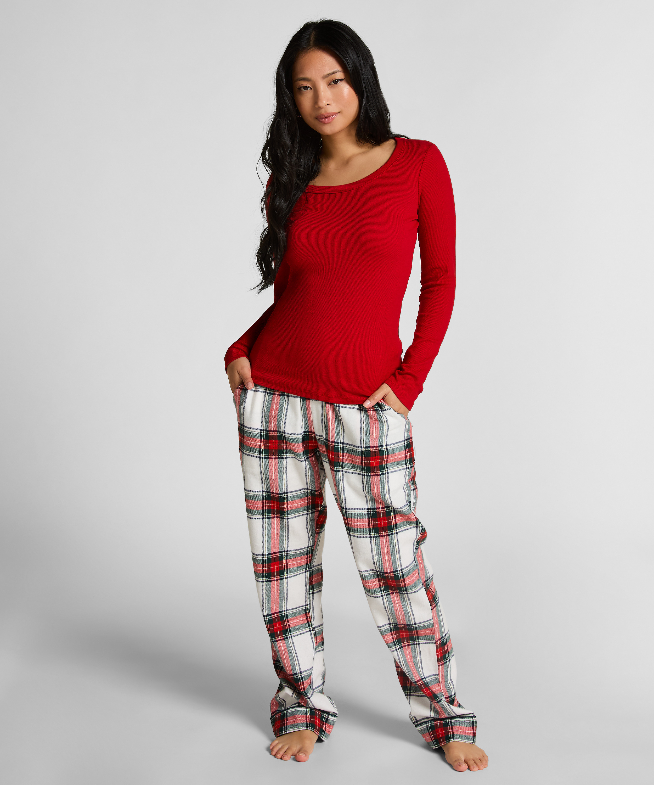 Pyjamatop Katoen, Rood, main