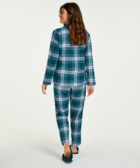 Lange pyjama set, Blauw
