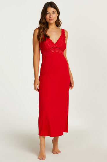 Hunkemöller Slipdress Nora Lace Long Rood