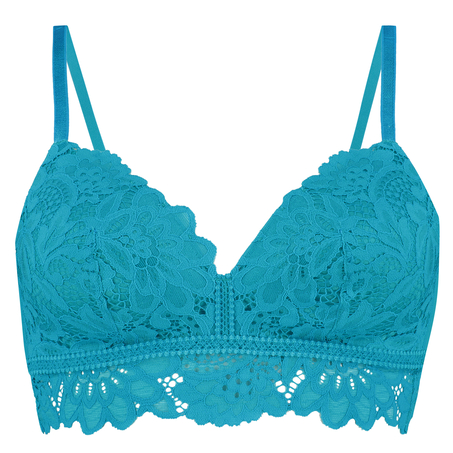 Soutien-gorge pr&eacute;form&eacute; sans armatures longline Shiloh, Bleu