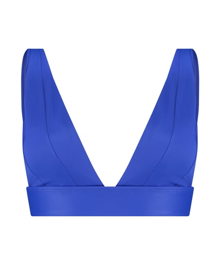 Haut de bikini triangle Luxe, Bleu