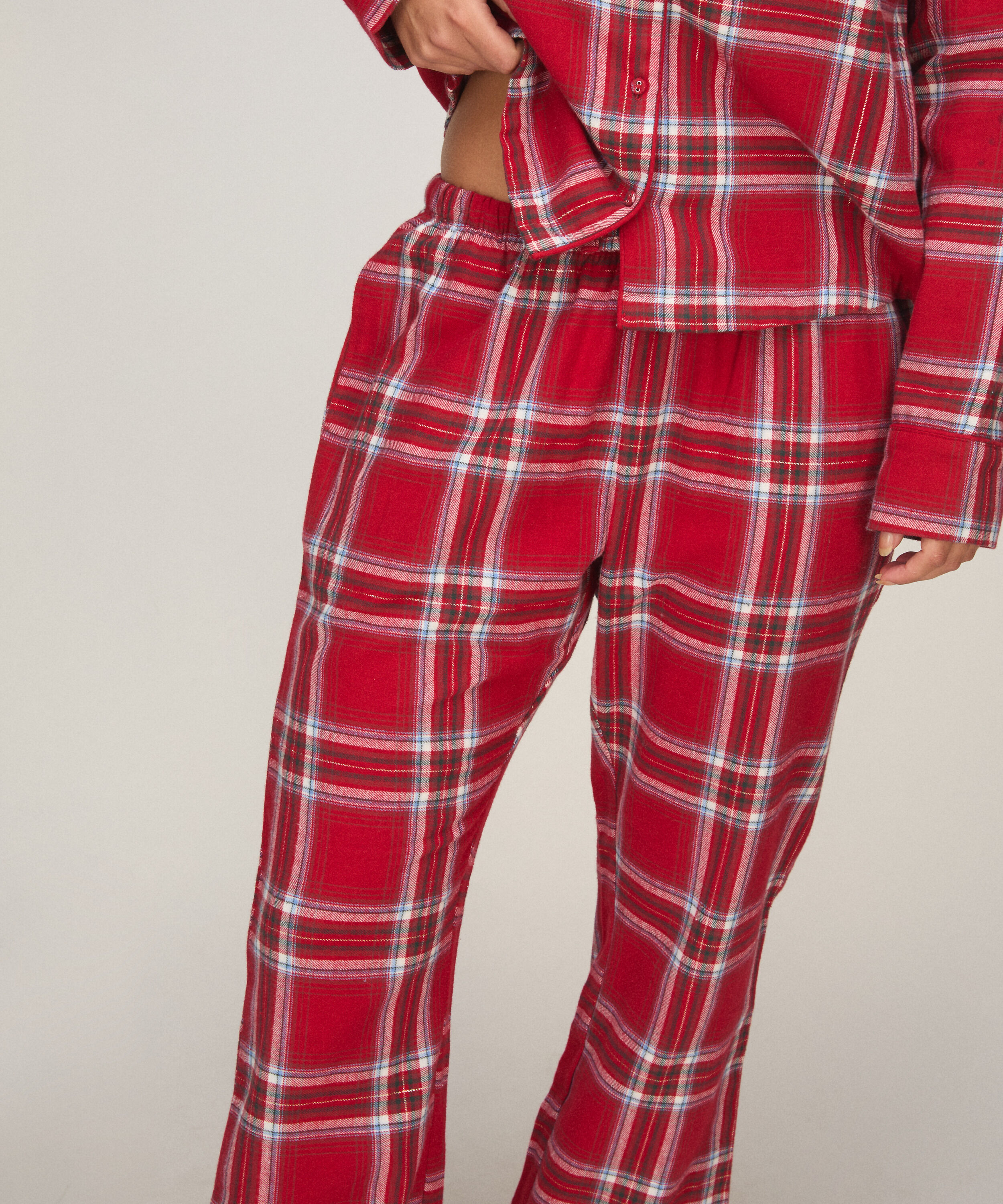 Pantalon de Pyjama Flanel, Rouge