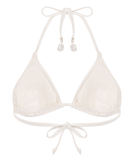 Haut de bikini triangle Giselle, Blanc