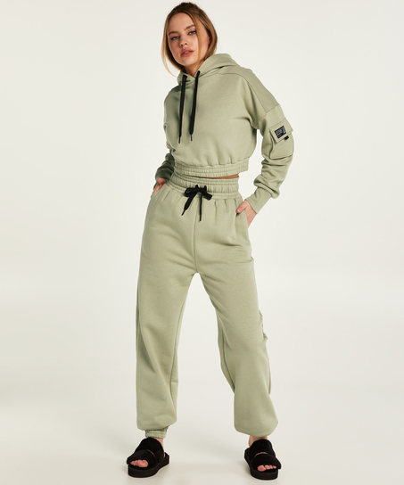 Sweat à capuche court Kim Petras, Vert