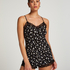 Korte pyjamaset Cami, Zwart