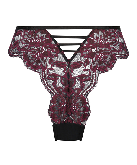 Slip brésilien taille haute Astrid, Noir