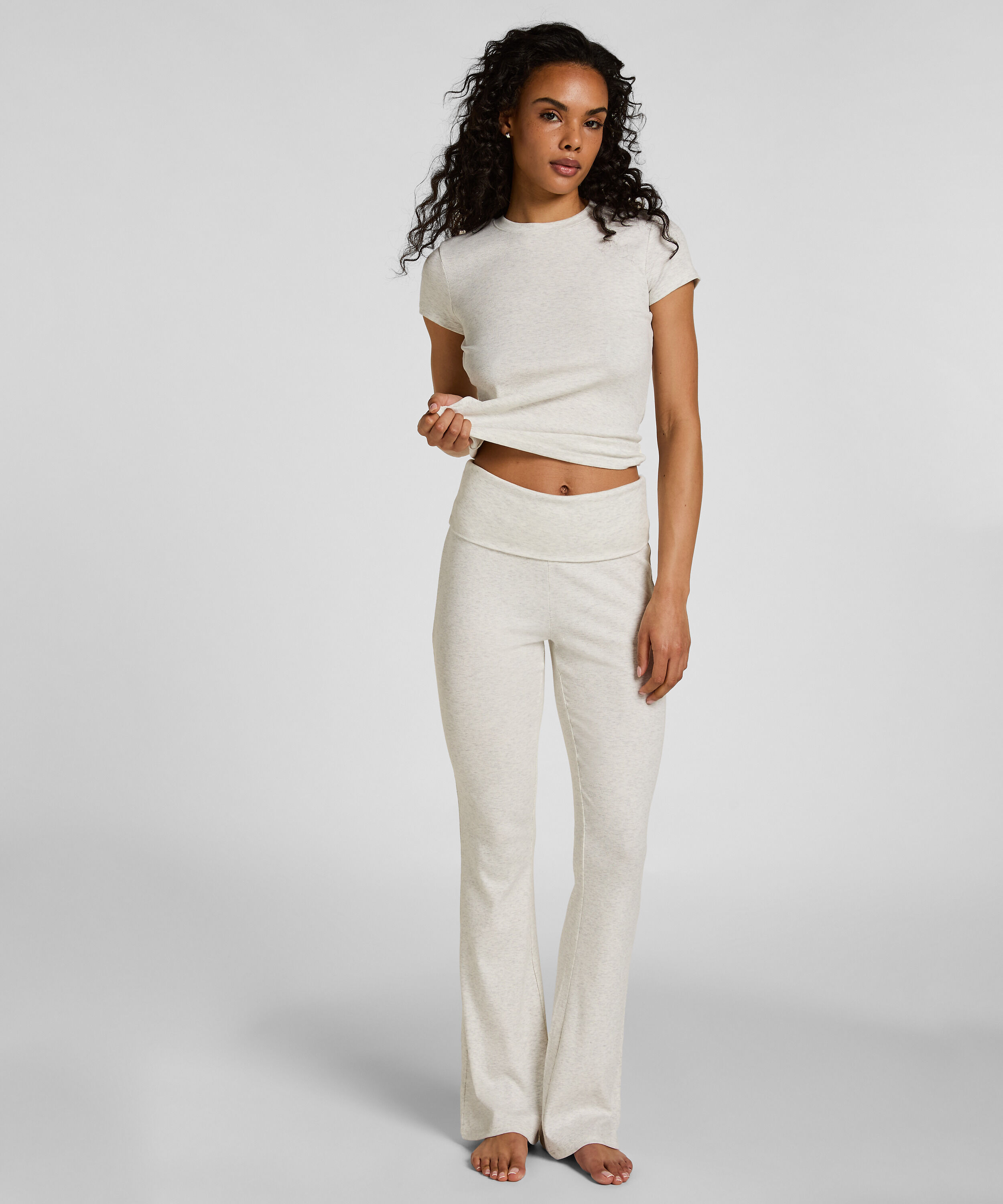 Flared Lounge Pants, Grijs Flared Lounge Pants, Grijs