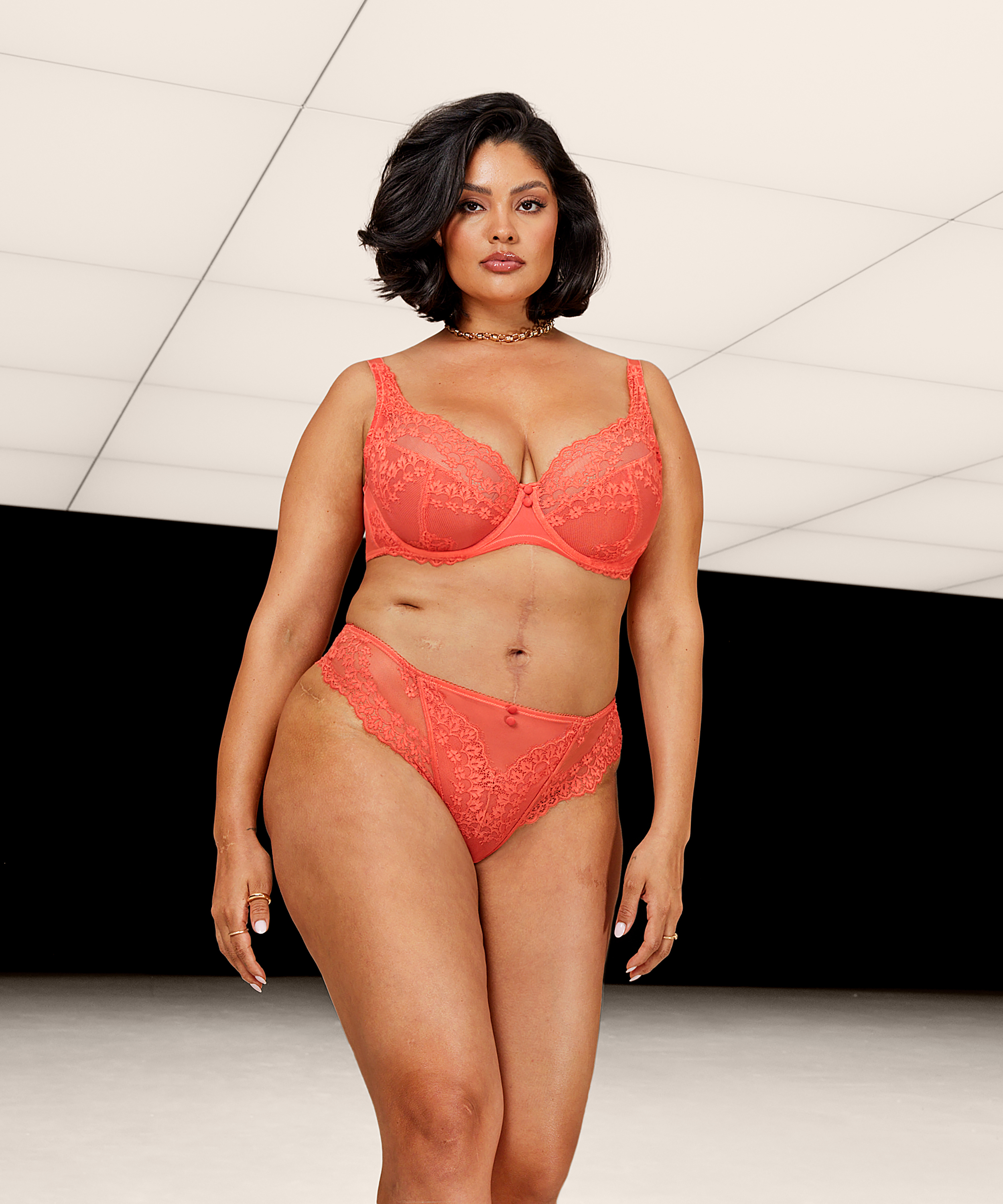 Soutien-gorge à armatures non-préformé Daisy, Orange, main