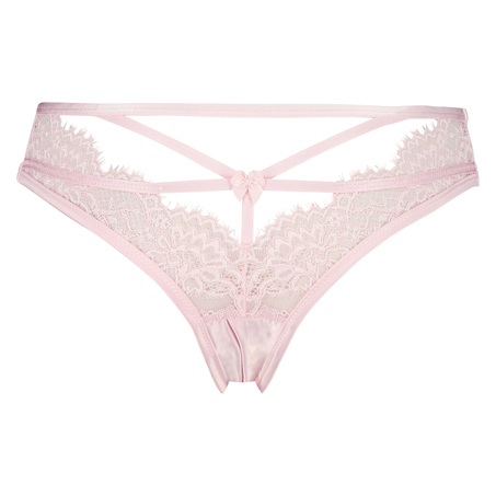 Slip br&eacute;silien ouvert Eve, Rose