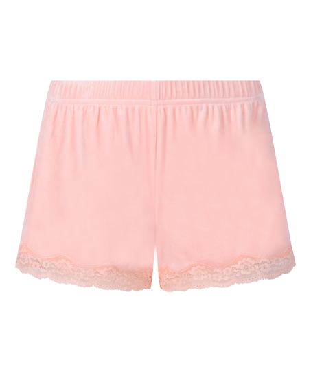 Short Velours Kant, Roze