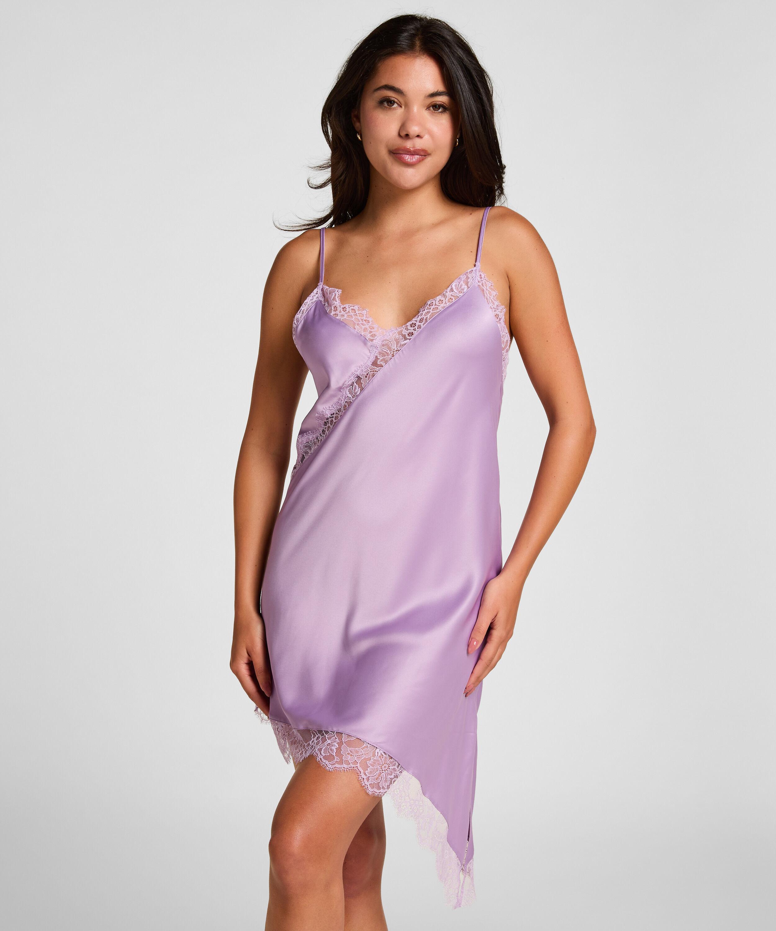 Slipdress Asymmetric, Paars Slipdress Asymmetric, Paars
