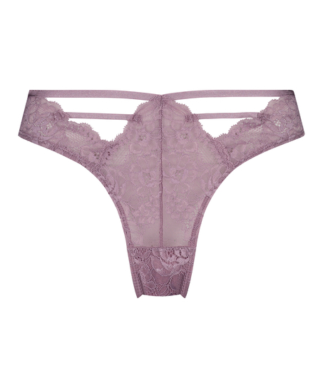 Slip brésilien échancré Clara, Pourpre