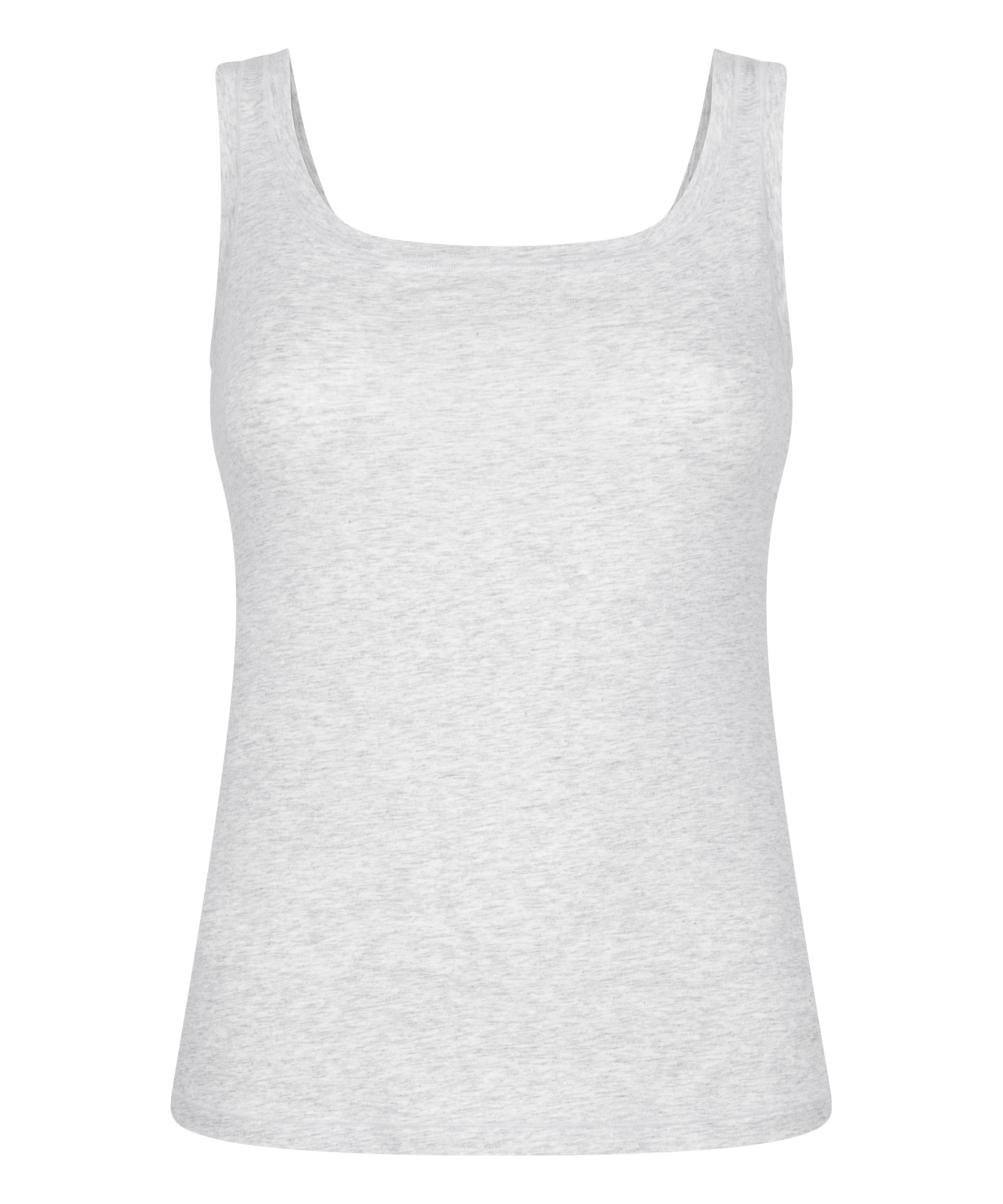 Singlet Tanktop van zachte katoen, Grijs, main